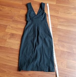 Formal black pinstripe dress